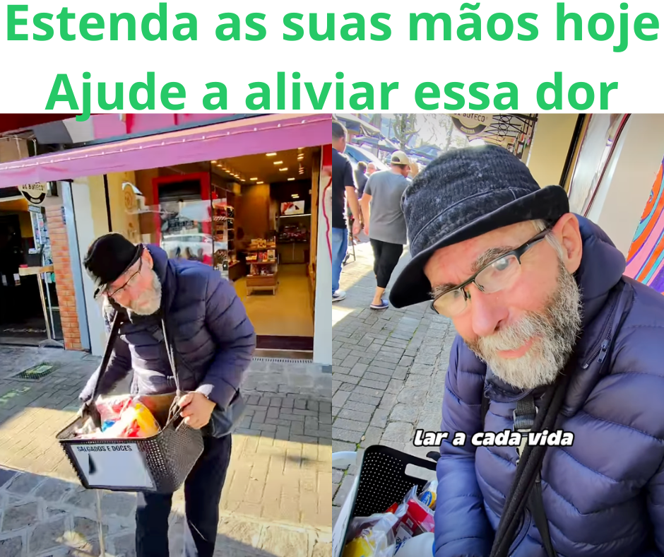 Seu Samuel, vendedor de doces em campanha por seu tratamento